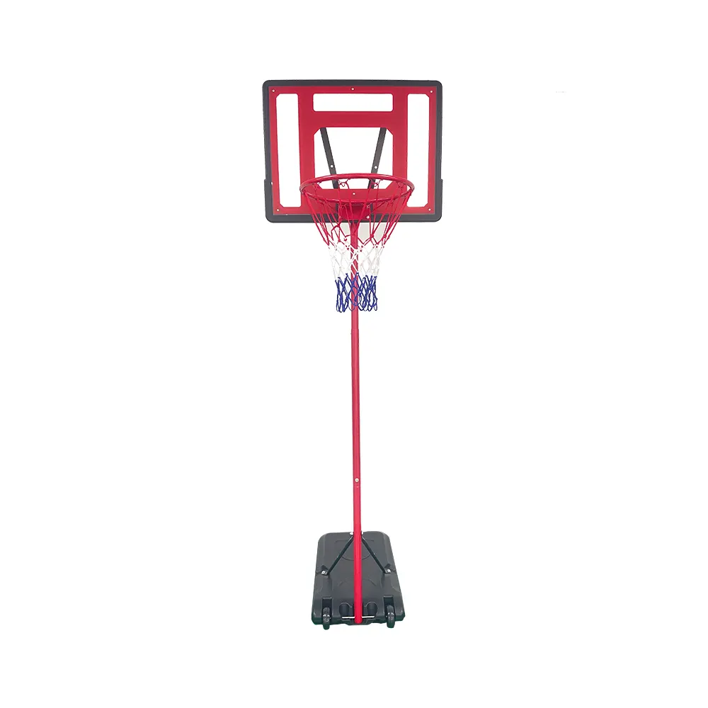 Stand basket dalam ruangan baja portabel, dudukan pelek bola basket 8 inci