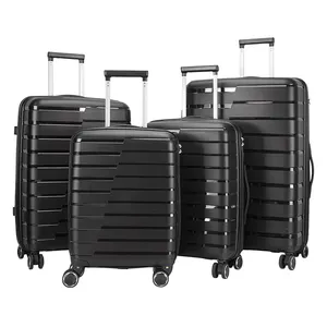 Omaska Pp Luggage 3 Piece Suitcase Set Men's New High Quality Durable Rotating PP Travel Luggage