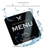 Autocollant de table RFID en acrylique, carte de révision NFC, puce Google NTAG215, menu mobile à commande par contact, version anglaise DIAC100