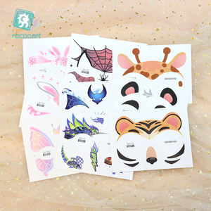 Verjaardagsfeestje Benodigdheden Gunsten Dinosaurus Tijger <span class=keywords><strong>Panda</strong></span> Gezicht Tatoeages Verf Voor Kinderen Jongens Meisjes Make-Up Gezichtsmasker Tatoeages Voor Kinderen - Product Image 4