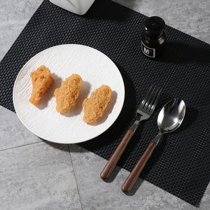 Steak Plate Round Rock Pattern Plastic Dinner Plate For Home Party Use - Product Image 5