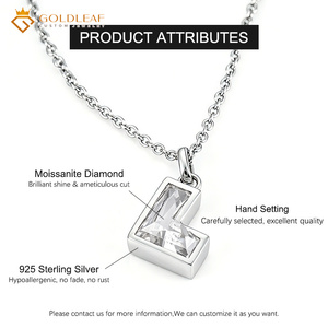 Collier Hip-Hop en Argent 925 avec Pendentif Créatif en Forme de Lettre L en Moissanite D VVS1 Goldleafgem, Bijou Tendance pour Cadeau ou Fête - Product Image 4