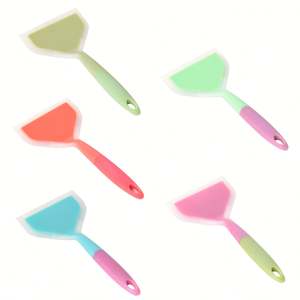 Nueva espátula de silicona de dos colores, espátula para carne de boca ancha, pala multifunción para panqueques, herramientas de cocina - Product Image 1