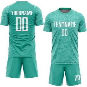 Conjunto de Camisetas de Fútbol Personalizadas con Nombre de Equipo y Número, Unisex para Adultos, Cuello Redondo, Diseño Sublimado, Absorbe la Humedad - Product Image 1