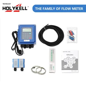 Holykll Pengukur Aliran Ultrasonik Portabel, Flowmeter Ultrasonik Biaya Rendah