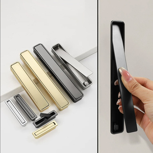 Invisible Aluminum Alloy Buckle Handles Slotted Handle Modern Design Kitchen <strong>Bedroom</strong> Cabinet Wardrobe <strong>Door</strong> <strong>Knob</strong> Embedded Pull - Product Image 4