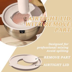 Juego de 26 Tazones de Acero Inoxidable con Tapas Herméticas, Accesorios de Rallado, Bases Antideslizantes y Utensilios de Cocina - Product Image 5