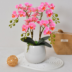 Flower Delight - Planta Artificial de Orquídea Phalaenopsis en Maceta de 36 Pulgadas, PVC Suave, Decoración Realista para Interiores - Product Image 2