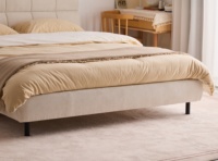 Lit double doux en tissu minimaliste européen DAVIS VIBE 2026 – Nouveauté