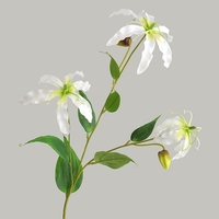 YOPIN-3620 Großhandel 3 Köpfe künstliche glorreiche Flamme Lily Gloriosa Superba Seiden blumen für Hochzeit Home Decoration