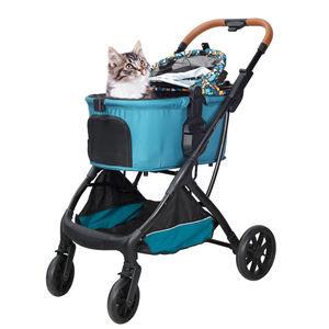 एल्यूमिनियम ट्यूब पालतू घुमक्कड़ वाहक 4 पहियों वियोज्य कार बैग यात्रा तह परिवहन कार कुत्तों के लिए पालतू घुमक्कड़ - Product Image 4