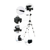 Équipement photographique Trépied télescopique en aluminium léger et portable de 105 cm de hauteur, 3110, 4 sections, pour téléphone portable et appareil photo