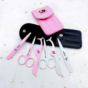 Pinzas de Acero Inoxidable para Pestañas y Cejas, Juego de Pinzas Negras para Extensión de Pestañas, Aplicador de Pestañas - Product Image 3