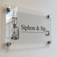 Panneau en acrylique personnalisé pour restaurant, boulangerie, décoration murale, impression UV, découpe laser, vente en gros