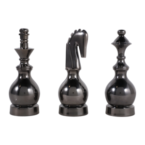Scultura di pezzi degli scacchi, ornamento decorativo per la casa e l'ufficio, statua decorativa per mensole e tavolini da caffè. - Product Image 2
