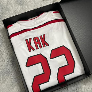 قميص كرة قدم رياضي ريترو 22 سريع الجفاف قابل للتنفس مع إمكانية تخصيص اسم الفريق والشعار، زي رياضي من البوليستر بأكمام قصيرة - Product Image 1