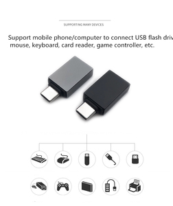 Adaptador USB3.0 tipo <span class=keywords><strong>C</strong></span> para Huawei para Xiaomi 60W conector adaptador <span class=keywords><strong>OTG</strong></span> para teclado ratón Micrófono tipo de salida de CA - Product Image 3