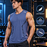 Vente en gros de débardeurs pour hommes, de haute qualité, respirants, à séchage rapide, sans manches, pour la salle de sport, livraison rapide directe d'usine