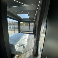 Maisons capsule spatiales préfabriquées mobiles modernes de luxe Maisons mobiles de luxe à structure en acier Maisons préfabriquées
