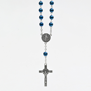 8 mm 적철광 구슬 네이비 구슬 10 년 자동차 묵주 - Product Image 4