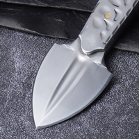 Couteau de chasse à lame fixe en acier inoxydable Bochen anti-corrosion, dureté 58, taille mini avec étui en cuir pour le camping en plein air