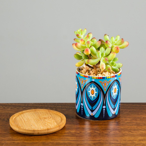Mini <span class=keywords><strong>poterie</strong></span> ronde <span class=keywords><strong>de</strong></span> bureau moderne d'intérieur petits pots en céramique pour planteurs <span class=keywords><strong>de</strong></span> plantes - Product Image 4
