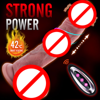 Juguetes para Adultos, Vibrador con Calefacción, Control Remoto, Múltiples Modos, Recargable por USB, Silicona Impermeable, Vibromasajeador