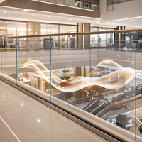 Écran LED transparent pour la publicité sur les balustrades en verre des centres commerciaux