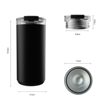 Personnalisation ODM, tasse à café de voyage classique en acier inoxydable 304, sans BPA, couvercle anti-fuite, double paroi, isolation sous vide, ouverture à clapet, pour boire directement