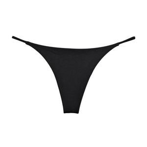 Production directe d'usine de lingerie de style bikini taille basse, string double couche avec fines bretelles et design découpé. Pris en charge. - Product Image 2