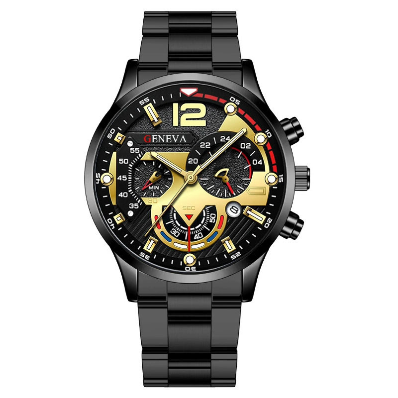 Ceinture noire visage doré