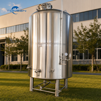 Réservoir de stockage à double enveloppe Tonsen 500L-10000L en SUS304 avec serpentin de refroidissement pour la production de boissons en brasserie