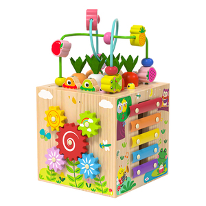 <span class=keywords><strong>8</strong></span> in <span class=keywords><strong>1</strong></span> Montessori rotolamento cubo di legno giocattoli educativi giocattolo multifunzionale per i bambini - Product Image 1