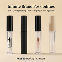 Mini Envase de Brillo Labial de 1ml 1.5ml, Tubos Pequeños de Viaje para Muestras, Empaque Estético para Marca Privada