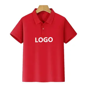 Kaus polo golf logo kustom pria, kaos polo golf polos poliester sublimasi, cepat kering, cetak logo kustom untuk pria