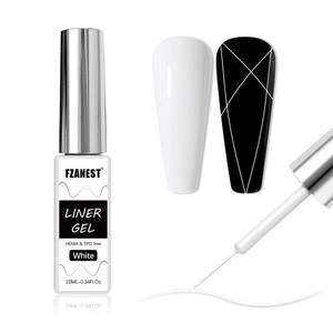 เจลเพ้นท์เล็บ FZANEST สีขาว ไลเนอร์เจลยูวี เจลทาเล็บสีสดใส เจลเพ้นท์เล็บแบบฝรั่งเศส วานิชเรซิ่นแบบลอกออกได้ สะท้อนแสง - Product Image 1