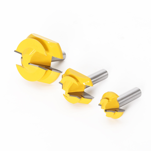 Fresa para mortaja y espiga de 45 grados con vástago de 1/4, herramienta CNC, cortadora de paneles, fresa para molduras de madera, fresa de extremo de ángulo recto - Product Image 3