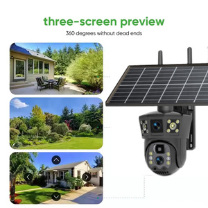 2-way אודיו 6mp h.265 wifi 4g ip66 לילה עמיד למים מצלמה וידאו IP קול אזעקה שעון שמש 2 עדשה 256g ענן תנועה Cmos - Product Image 2