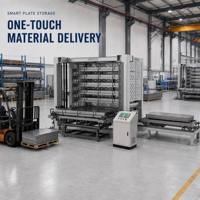 Système de stockage de tôles pliable pour atelier de fabrication métallique, étagère verticale pour plaques d'acier, intégration ERP WMS, fabrication