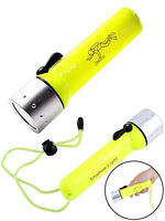 Lampe de poche LED à zoom haute luminosité alimentée par pile AA Plastique ABS IP68 Torche d'urgence étanche pour la plongée Camping