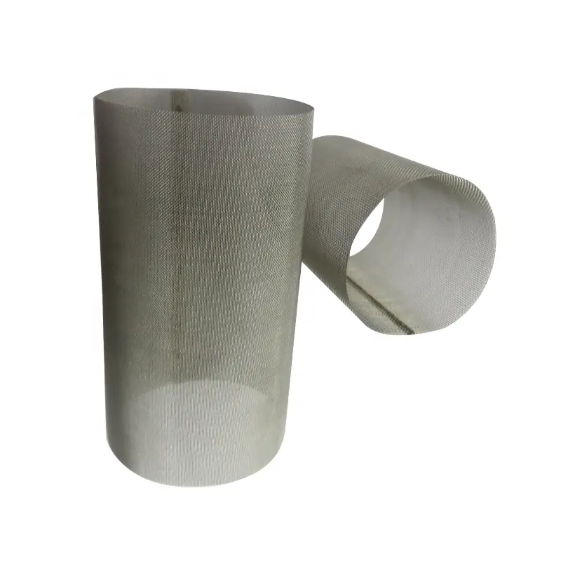 304 316 Tubo de filtro de malla de alambre de acero inoxidable Tela de filtro de Alambre Tejido para filtrado de gas y líquido