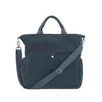 Bolsos de Hombro de Pana con Logotipo Personalizado, Extra Grandes y Resistentes, con Dos Aberturas, Bordado de Letras y Cadenas, 2-2.9L
