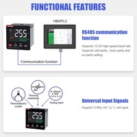 Contrôleur de température intelligent avec écran LCD, plusieurs sorties de signal, environ 400g, avec RS485, fourni par l'usine