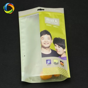 Sac d'emballage en plastique imprimé personnalisé pour vêtements sous-vêtements t-shirt pochette debout compostable fermeture à glissière zip-lock - Product Image 1