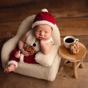 Yenidoğan bebek fotoğraf sahne Set başına 3 adet bebek giysisi için yılbaşı dekoru ve fotoğraf çekimi kıyafet