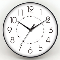 Horloges murales décoratives en plastique de style simple, design moderne, horloge murale à quartz en plastique pour la décoration de la maison