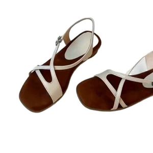 Premium <b>Soft</b> Cowhide Woven Design Vintage Open Toe Roman Sandals Stylish Women Casual Walking Beach <b>Shoes</b> - Product Image 2