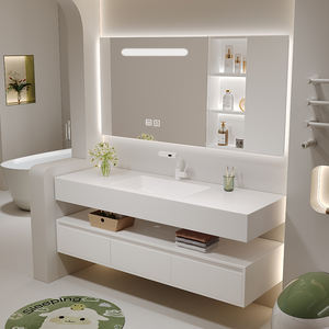 Mueble <span class=keywords><strong>de</strong></span> baño moderno <span class=keywords><strong>de</strong></span> lujo para colgar en la pared, mueble <span class=keywords><strong>de</strong></span> baño <span class=keywords><strong>con</strong></span> <span class=keywords><strong>espejo</strong></span> y lavabo - Product Image 5