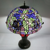 Abat-jour en verre teinté glycine 19,6 pouces, fabrication sur mesure LongHuiJing, simple, AC E26, pour lampe de table de style maison