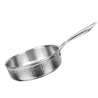 Vente en gros de poêles à frire et marmite multi-cuisson en acier inoxydable 304 de style coréen Conception martelée antiadhésive